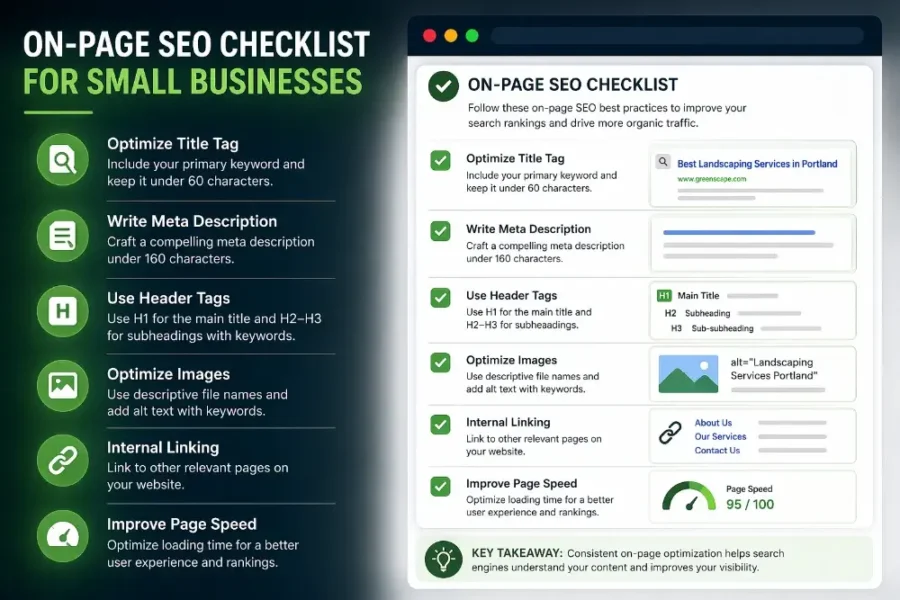 featured image - On-Page SEO Checklist For Small Businesses