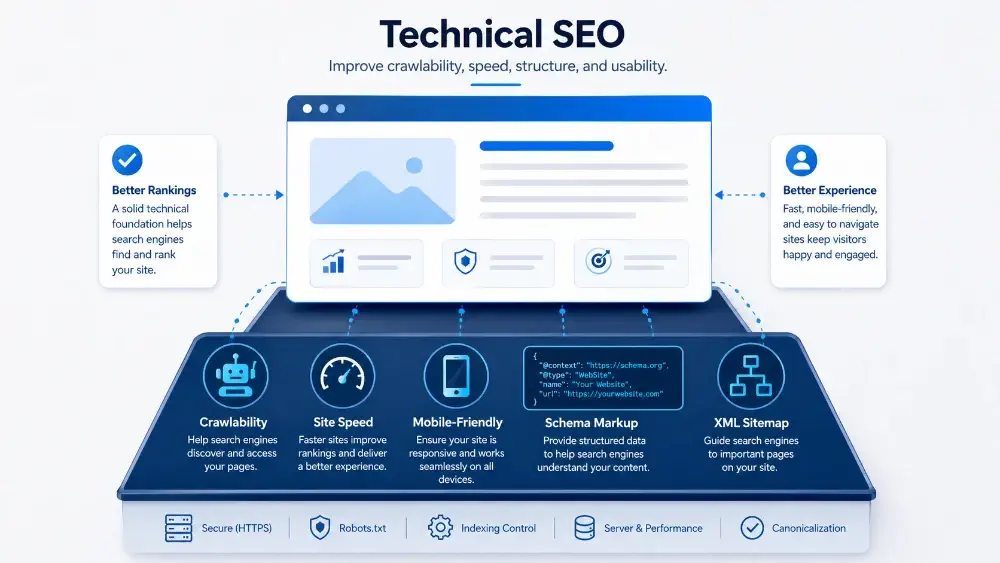 Technical SEO foundation elements for small business websites