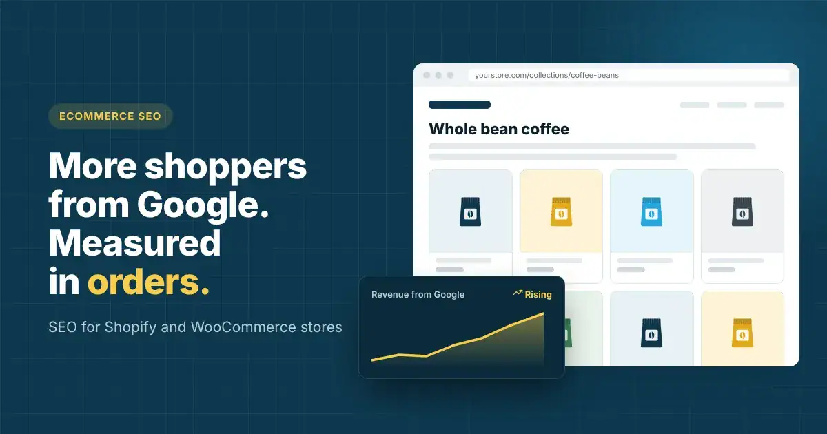 Ecommerce SEO services for Shopify and WooCommerce stores